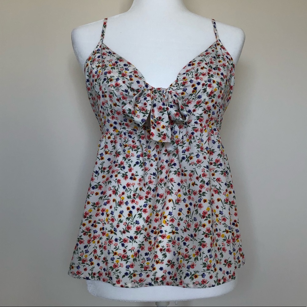 Timing Floral Silk Tank Top NWT